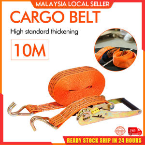 10 Tons/5 Tons10m Ratchet Tie Down Straps Cargo Lashing Belt Canvas TALI LORRY LORRY BELT Light Heavy Duty