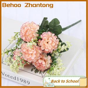 Behoo 1 Bouquet 5 Heads Hydrangea Silk Flower Artificial Flower Holding Flowers Decor