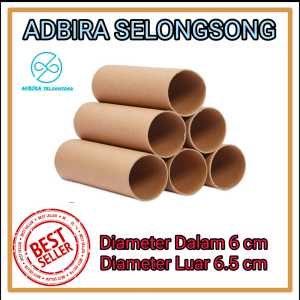 25inch/6cm/papar tube/paper core/packing kertas/selongsong kertas/kertas bulat/packing/stiker/packing kertas/tanpa tutup/ pake tutup