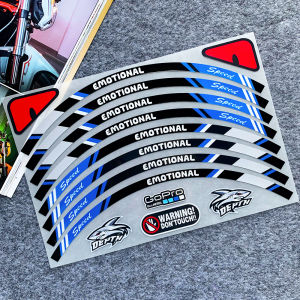 8 ชิ้น 10in 12in 13in 14in 15” 16” 17” 18” 19” 21” สากลรถจักรยานยนต์ล้อยางสติ๊กเกอร์สะท้อนแสงเทปรถมอเตอร์ไซด์จักรยานD Ecalsสำหรับยามาฮ่าฮอนด้าซูซูกิKTM DUCATIคาวาซากิ (สำหรับหนึ่งล้อ)