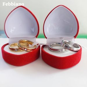 Cincin Couple Titanium Tunangan Anti karat Cincin Mata Free Box Sudah sepasang