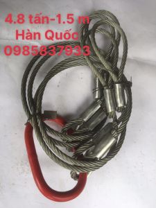 Dây cáp cẩu 4 sợi 5 tấn 1.5 m Hàn Quốc dùng móc buộc cẩu kéo dễ dàng hiệu quả an toàn