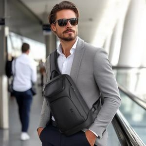 HK Business Crossbody Bag For Men Portable Shoulder Messenger Bags Male Waterproof Travel Short Trip Chest Bag For 11 Inch iPad