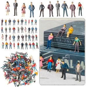 MAJESTI 50/100pcs 1:200/1:100/1:150/1:75/1:50/1:30/1:25 Scale Model Building People Figures Plastic Mixed Color Colorful People High Quality Standing People Assorted Poses