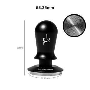 NUBE 58.35mm 53mm 51mm Spring Loaded Coffee Tamper Ripple Base Constant Pressure Espresso Tamper Stainless Steel Coffee Impact Tamper Accessories