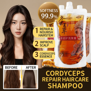 Cordyceps Shampoo Controls Oil Adds Volume Strengthens Hair Prevents Breakage and Nourishes Damaged Hair from Dyeing and Perming Suitable for Both Men and Women冬虫夏草控油洗发水