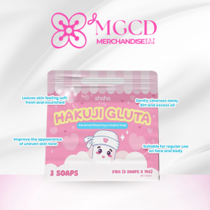 SHAHA BEAUTY | Hakuji Gluta Whitening Soap Pouch | 70g x 3pcs
