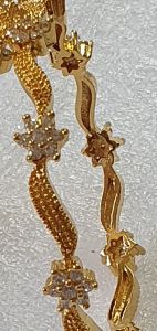 Women Imitation Jewellery - Micro Gold Plated Fashion Jewelery - Bangles 2.4 Sizes Made in India Item Code:BGP2.4