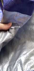 TERPAL PLASTIK A5 UK 4x5 BIRU SILVER BAHAN KOREA CAP TRUK FUSO