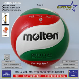 Bola Voli Original molten V5M 3500 Press Mesin Bahan Kulit PU Kualitas Terbaik