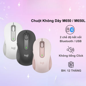 Chuột không dây bluetooth Signature M650 / M650L OEM - Cuộn SmartWheel giảm ồn các nút trợ năng E1