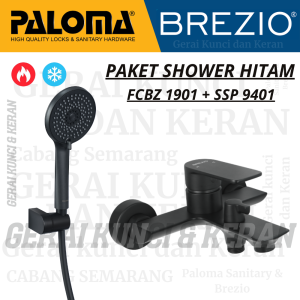 PAKET FCBZ 1901 SSP 9401 KRAN PALOMA BREZIO SHOWER MANDI MATTE BLACK KERAN MIXER PANAS DINGIN EKONOMIS