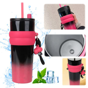 Vktech 700ml Gradient Color Stainless Steel Water Bottle with Insulation for Sports and Outdoor Adventures