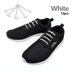 12Pcs No Tie Elastic Silicone Shoelaces for leather shoes sport running shoes lazy shoelace