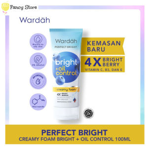 Wardah Perfect Bright [OIL-100] Creamy Foam 100ml Brightening Oil Control BESAR