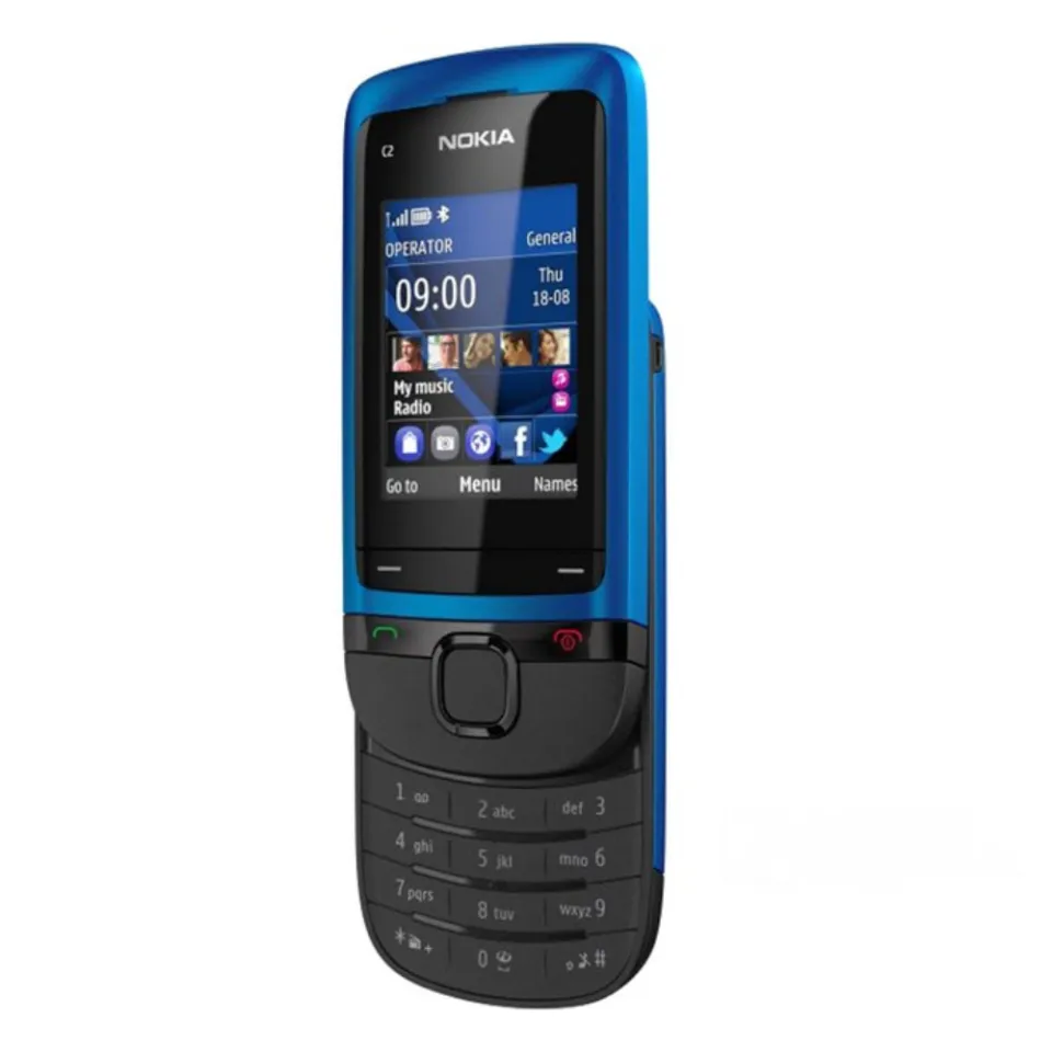 Hot-selling Original mobile phone Support 3GP/MP4 Twitter, Facebook  Bluetooth slide phone for Nokia C2-05 | Lazada Singapore