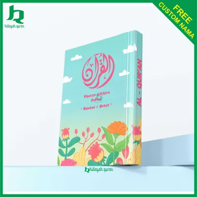 Alquran custom nama muslimah terjemah Rasm Utsmani size A5 dan A6 | Hard Cover custem | Quran wanita