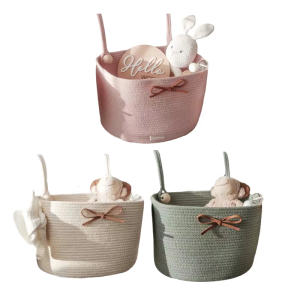 Baby Crib Hanging Organizer Storage Basket Large Pocket Diaper Wipes Clothes Portable Space Saving Nursery Accessory