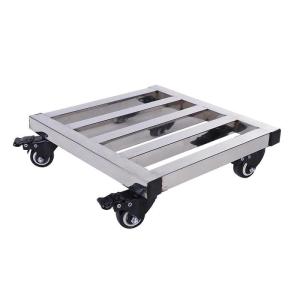 200KGS Bearing Stainless Steel Moving Transport Trolley Platform Cart with Brake and Casters for Flowerpot Sundries