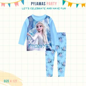 [Brandedbaby] 4-12T Piyama Anak Perempuan Karakter Lengan  panjang / Baju Tidur Anak Perempuan Princess Premium