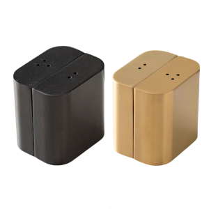 Thiết lập của 2 thanh lịch gia vị Shakers chống rò rỉ container cho muối đường thép không gỉ cho nhà bếp phụ kiện