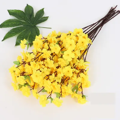 Bunga sakura Cherry Blossom Tangkai Plastik Daun Artificial bunga hiasan imlek BG33