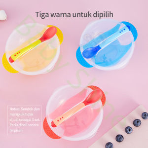 BabyShine 1PCS Sendok makan bayi silikon /Sendok Pengubah Suhu Bayi /Peralatan Makan Bayi