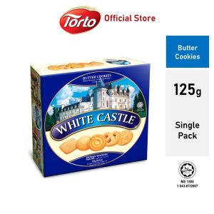 Bánh quy bơ hộp giấy White Castle nhập khẩu Malaysia 125g White Castle Butter Cookies