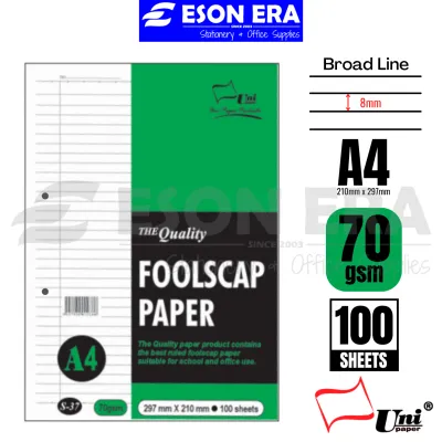 Uni Foolscap Paper A4 60gsm / 70gsm / 80gsm / 100gsm Exam Sheets Kertas Kajang