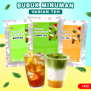 BUBUK MINUMAN 1KG / SERBUK MINUMAN VARIAN TEH 1KG / BUBUK MINUMAN KEKINIAN 1KG / BUBUK MINUMAN RASA