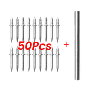 Seeko 50/100Pcs Double Headed Nail for Seamless Wood Paneling Non-marking Nails Skirting Line Fixator