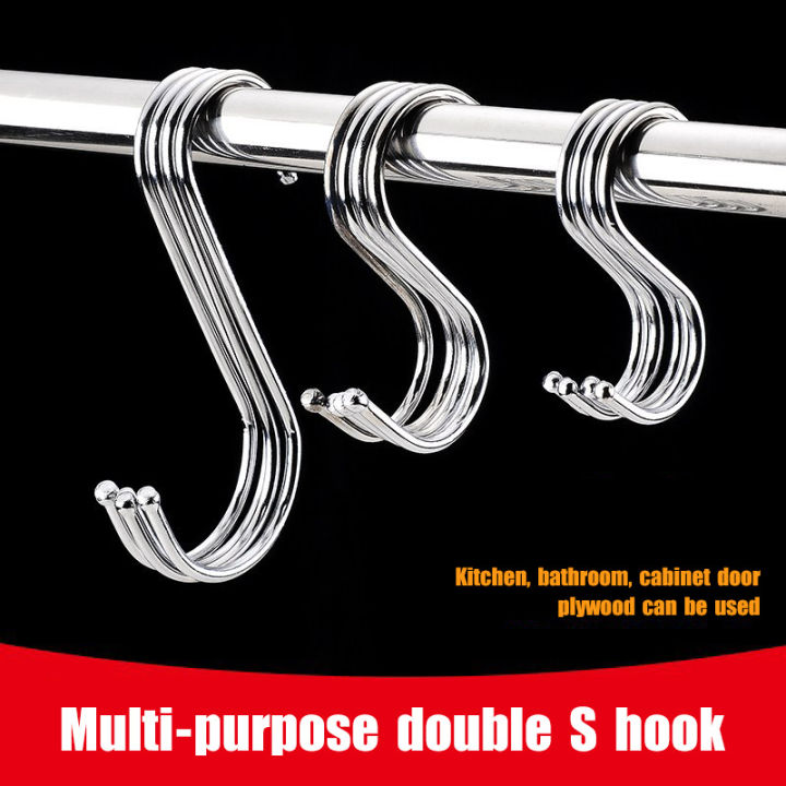 S Shaped Hooks Stainless Steel Heavy Duty Metal Hooks Super Load-bearing  Hooks For Kitchen&Shop