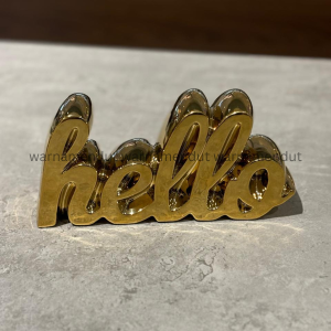 Pajangan Dekorasi Miniatur Love Gold Keramik Hiasan Meja Cantik Elegan WMO IF1270
