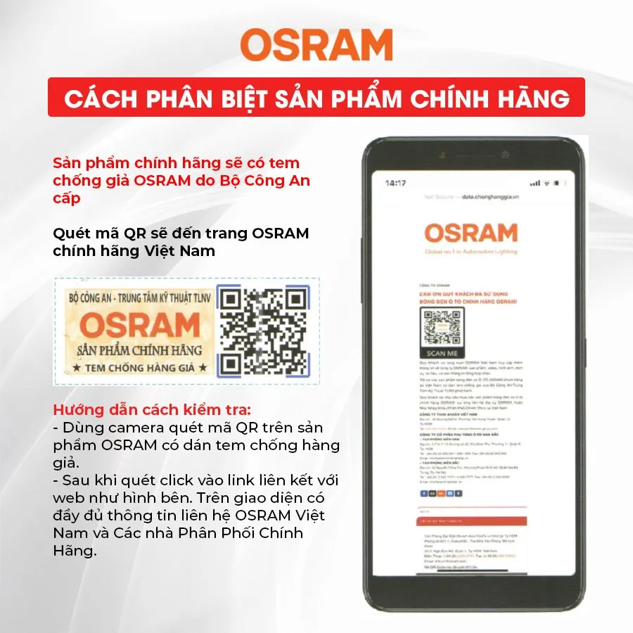 cách phân biệt đèn osram thật và giả