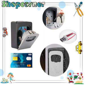 Kotak Brankas Di Luar Rumah Full Aluminium Keys Security Box Portable Lock Box Wall Mount Portable Lock Box