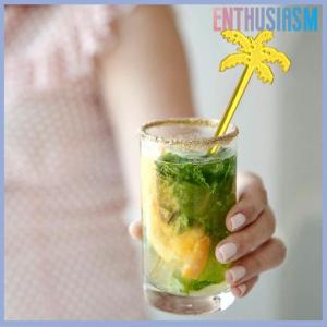【Enthusiasm】🌟🌟【Hot Sale】🎈 50pcs Coconut Tree Cocktail Swizzle Sticks Drink Stirrer Coffee Muddler Puddler