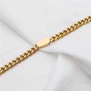 Gelang Titanium Model Rantai Metrik Elegan Aksesoris Pria Dan Wanita Antikarat Bracelets