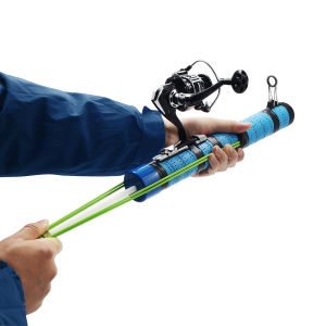 คันเบ็ดเครื่องยิงตกปลาเครื่องมือตกปลาเหยื่อยิงแบบพกพาอุปกรณ์ที่ยอดเยี่ยมสำหรับการล่าสัตว์ในป่า