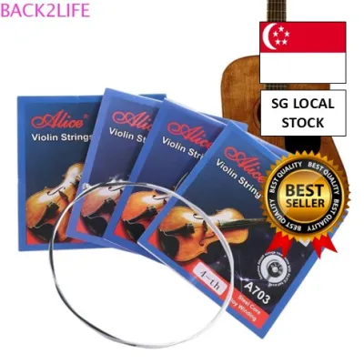 [SG 🚚] A703 Violin Strings Replacement Nickel String Alice Strings Musical Instruments E A D G Strings Winding 4/4 3/4 1/2 1/4 1/8