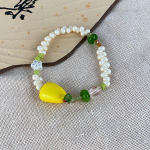 New pear flower beaded pear bracelet niche design sense sweet stacking bracelet simple versatile small fresh jewelry