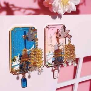 【Ship in 24H】refrigerator magnet 【诗意江城】黄鹤楼鹤舞流光樱花限定冰箱贴可发光灯笼旅游纪念品伴手礼物 现货 热卖Ready