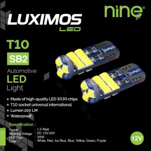 T10 LED sein terang 15 titik 15 mata senja led motor mobil Luximos LuminosLED sein 9nine
