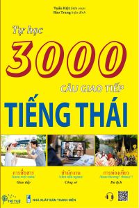 Sách - Tự học 3000 câu giao tiếp tiếng Thái (sách in trắng đen)