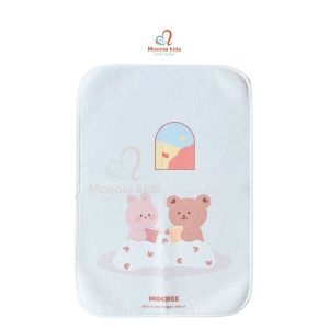 Lót chống thấm cho bé Mochee 4D 50x70cm tấm lót thay bỉm họa tiết thoáng khí - Monnie Kids