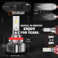 3สี ไฟหน้ารถยนต์ LED เปลี่ยนสีได้ 3 หลอดไฟตัดหมอก LED H4 H7 H1 H11 3000K 4300K 6000K กันน้ํา สีเหลือง สีขาว สําหรับรถยนต์ รถจักรยานยนต์ H4 2 ชิ้น. 
