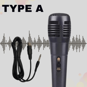 Mikrofon Dinamik Berwayar/Dynamic Wired Handheld Microphone Mic With Cable For Karaoke Speech Events