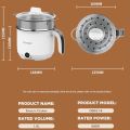 Dreepor Mini Rice Cooker 1.8L Electric Multi cooker Electric Boiling Pot Steamer Cooker Non-Stick Inner Pot With Steamer. 