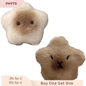PHYTR HOT Capybara Plush Doll Star Squeak Toy Cartoon Star Keychain Pendant Soft Stuffed Doll Backpack Car Bag Key Ring Decor Kid Gift