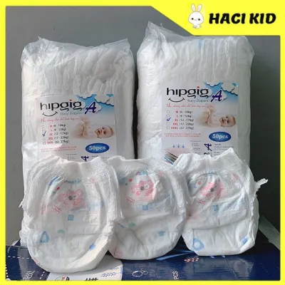 [HCM] Combo 50-100 Miếng Tã Bỉm HIPGIG A Quần/Dán Trần🔥🔥 Bỉm Xuất Nhật NANO/HANA/HIPGIG Size M/L/XL/XXL/XXXL