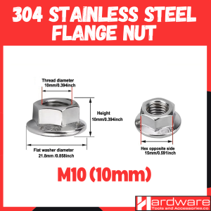 Flange nut 304 stainless steel hexagon anti-skid screw cap with cushion anti-skid nut Hardware Tools